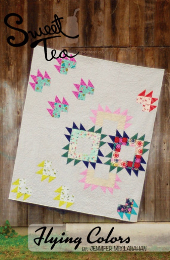 Flying Colors Quilt Paper Pattern by Jennifer McClanahan Etsy