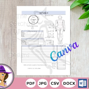 ÄNDERUNG Rechnungsformular Vorlage CANVA EDITIERBARE Business Invoice Billing Form Template