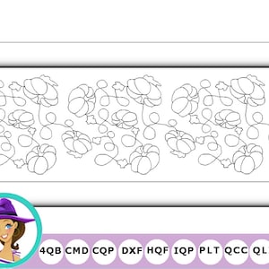 Pumpkin Patch - Edge to Edge Design - Long Arm  Quilting Machine Design