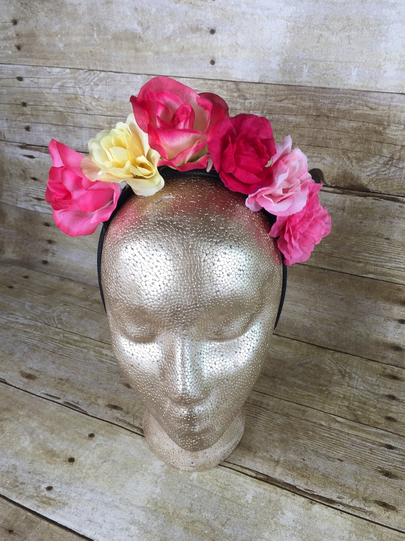 Frida Kahlo Flower Headband Day of the Dead Headpiece. Etsy