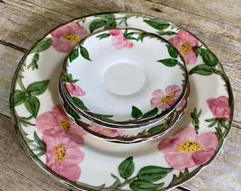 Juego de 6 vajillas franciscanas Postre Platos de rosas