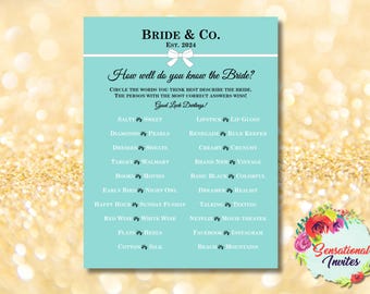 ¿Cuánto sabes sobre el juego de despedida de soltera de la novia? - Tema: Desayuno con diamantes