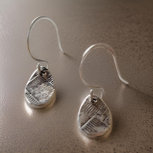 Handmade Fine Silver Dangle Earrings: Argentium Silver Earwires