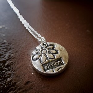 Silver Necklace , Pure Silver Pendant , Fine Silver .999 Silver, PMC jewelry , PMC necklace , metal clay, Precious Metal Clay, Flower