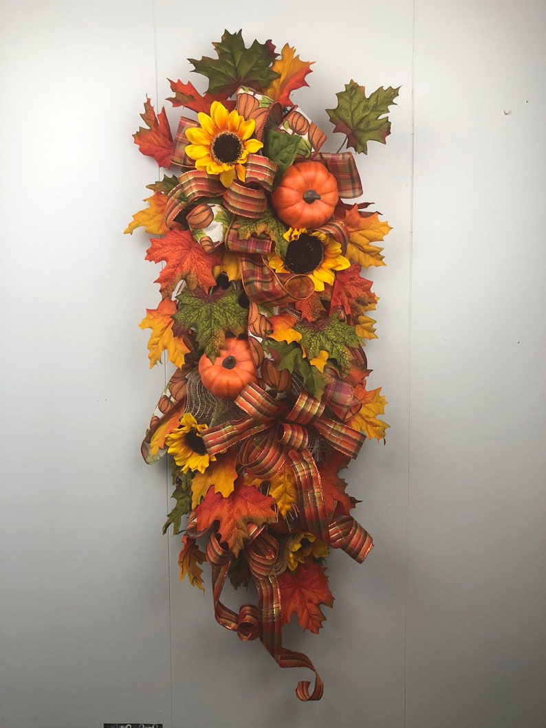 Fall Decor Fall Swag Porch Decor Outdoor Wreath Fall Wreath for Front Door Autumn Wreath Pumpkin Wreath