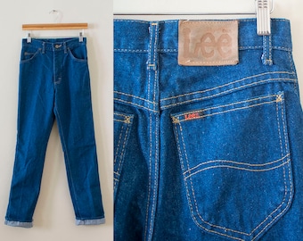Small 70s Vintage Lee Jeans / Vintage Dark Wash Jeans / Vintage Lee Jeans / Vintage Jeans 28 Waist / Small 1970s Lee Jeans