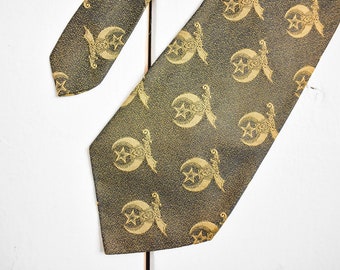 Vintage Brown Shriner Necktie