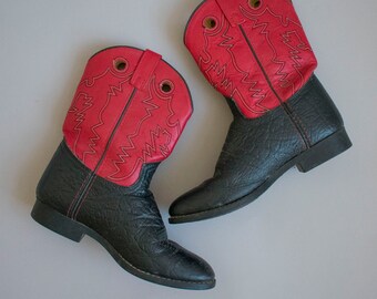 red leather boots size 6