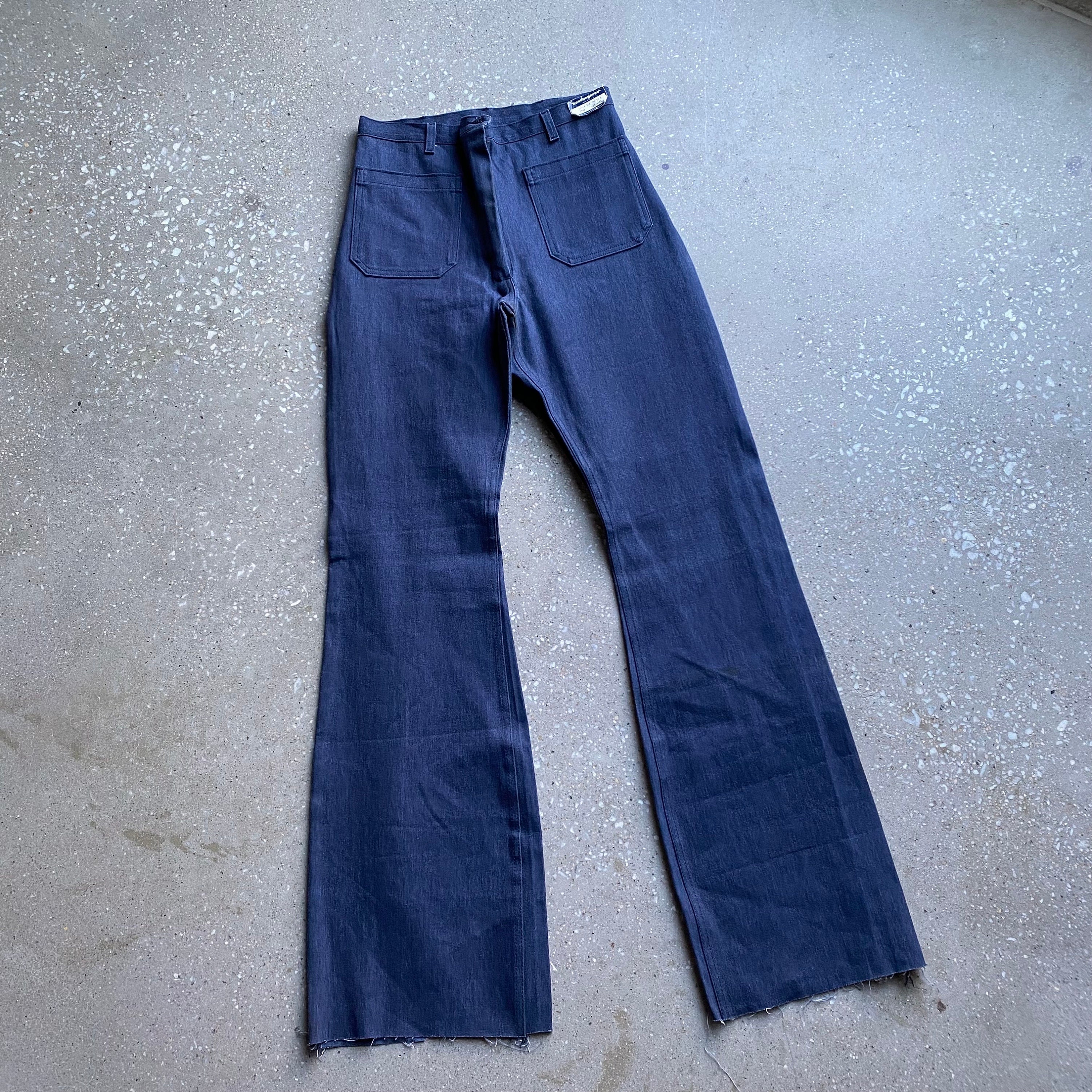Vintage Navy Jeans / Vintage Sailor Denim Jeans / Wide Leg