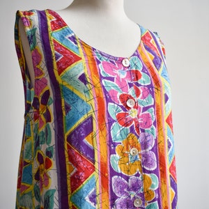 1990s Floral & Abstract Long Summer Dress image 4