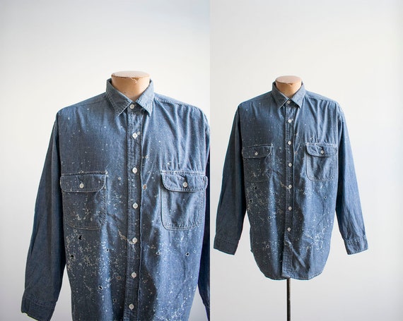 Shirt / Vintage Chambray Button 