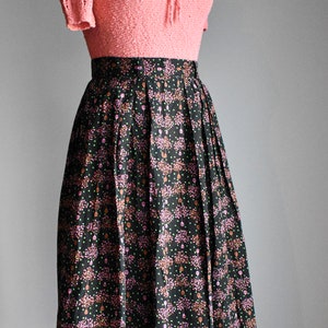 1950s Black Cotton Skirt image 3