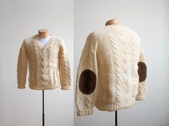 Vintage Cable Knit Sweater / Vintage Fisherman Swe