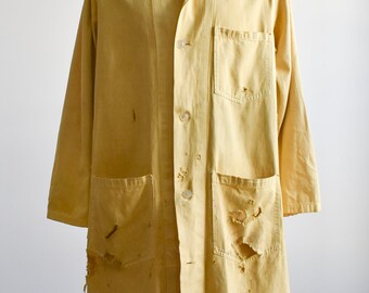 1940s Trashed Yellow Lab Coat - Etsy