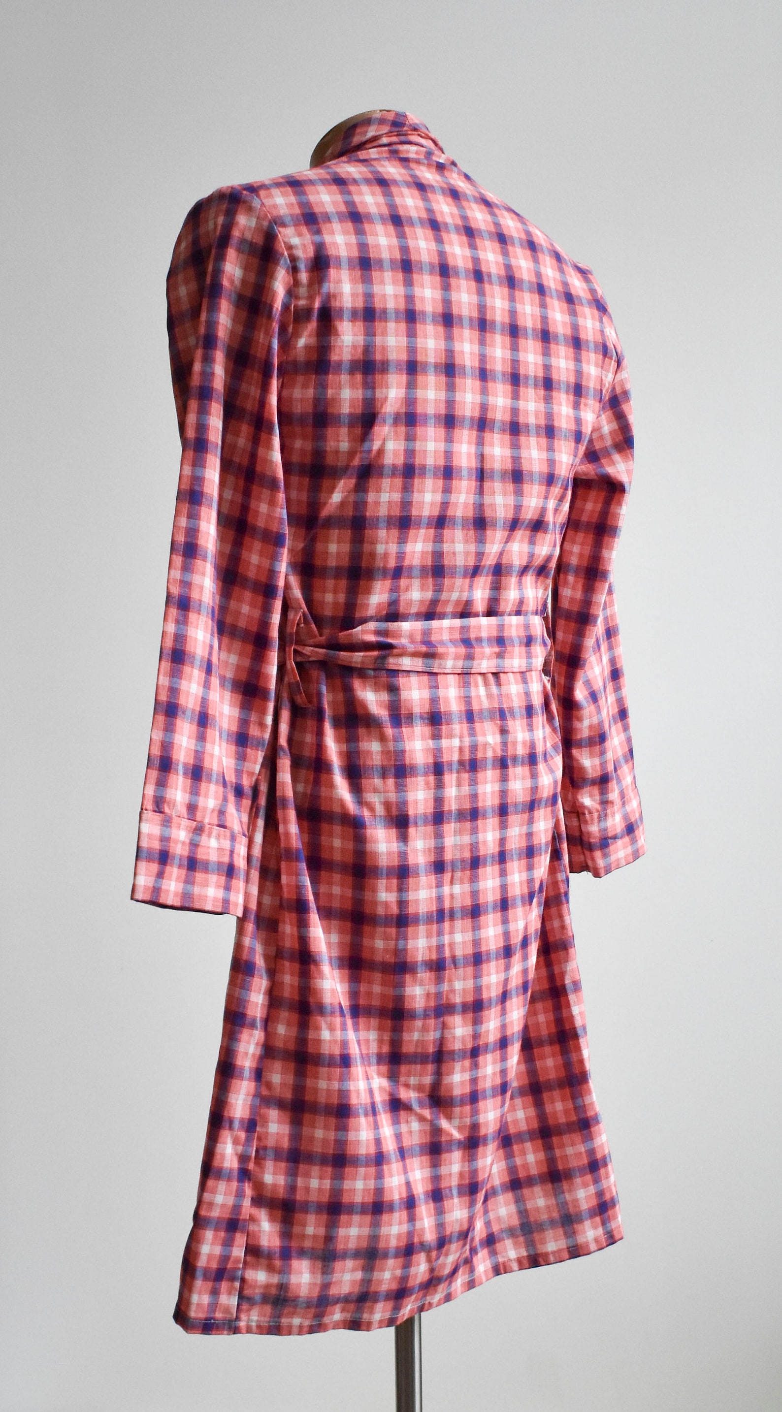 Vintage Plaid Lightweight Cotton Robe Etsy