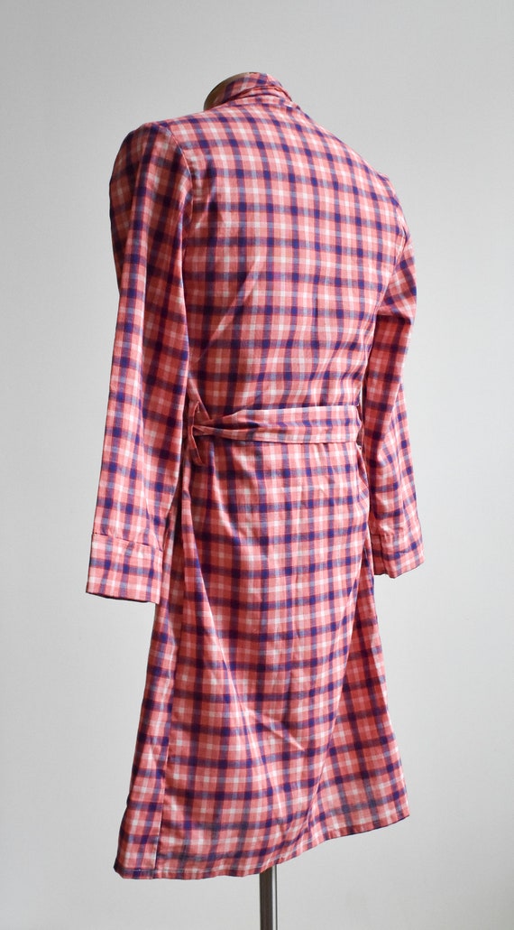 Vintage Plaid Lightweight Cotton Robe - image 7