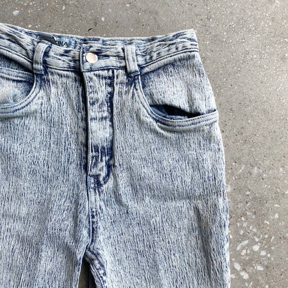 Vintage 80s Acid Wash Jeans / Vintage Tapered Leg… - image 2