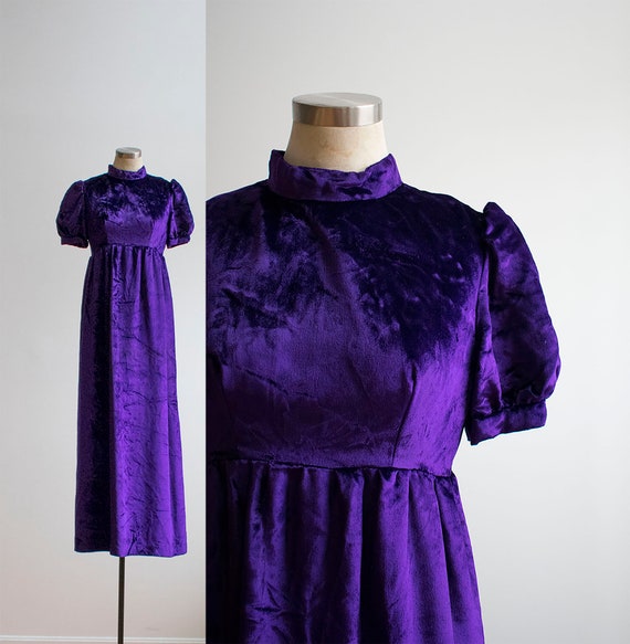 purple velour dress