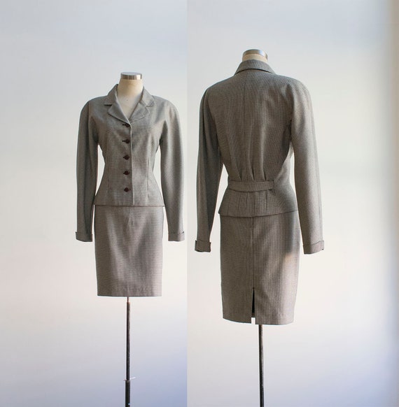 Vintage 1980s 2pc Womens Suit / Vintage Houndstoot
