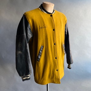Vintage 1960s Varsity Jacket / Wool & Leather Varsity Jacket / Vintage Campus Letterman Jacket / Monmouth Boosters Varsity Jacket AS IS image 4