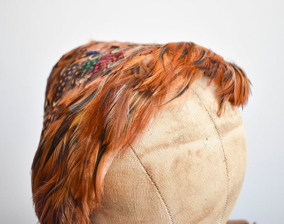 1950s Pheasant Feather Hat - image 4