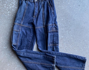 Vintage 1980s Jordache Jeans / Vintage Jordache Cargo Jeans / Deadstock 80s Jeans / 80s Jordache Jeans with Tags / Jordache Cargo Jeans XS
