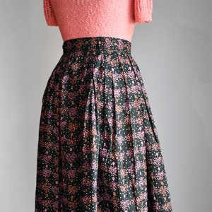 1950s Black Cotton Skirt image 7