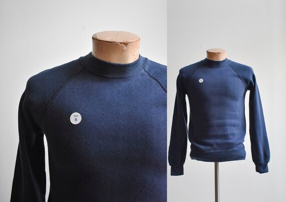 Vintage Navy Blue Raglan Sweatshirt