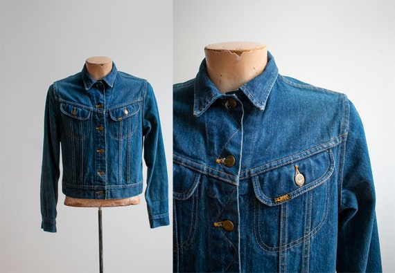 1960s 1970s Denim Jacket / Vintage Lee Denim Jacke