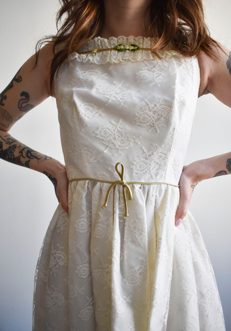 White 1960s Lace Dress