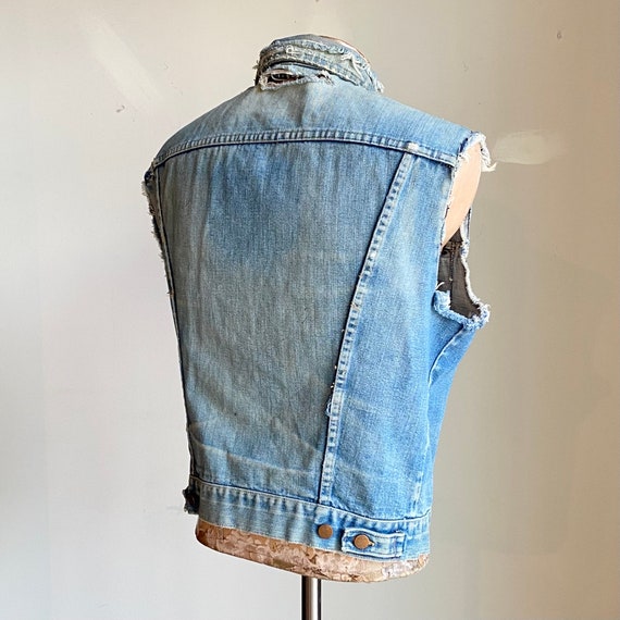 Vintage Wrangler Vest / Vintage Biker Vest / Vint… - image 6