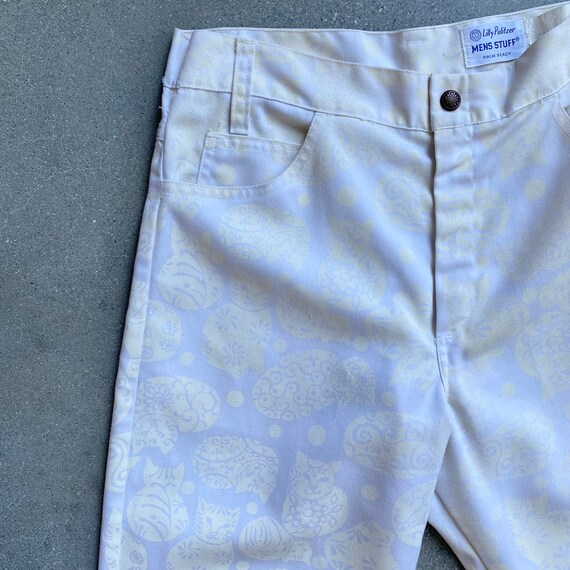 RARE 70s Lilly Pulitzer Mens Bell Bottom Pants / … - image 3