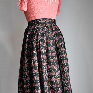 1950s Black Cotton Skirt image 8