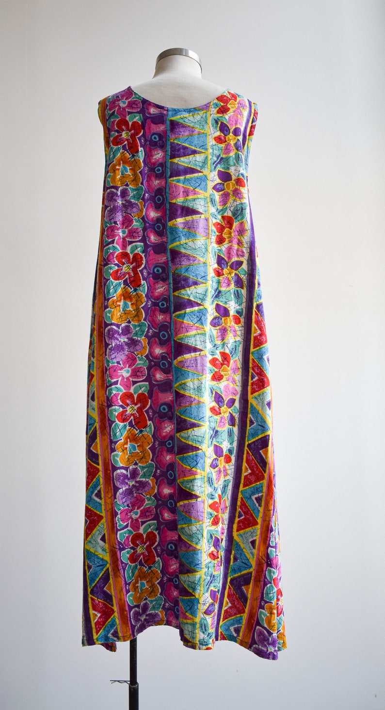 1990s Floral & Abstract Long Summer Dress image 8