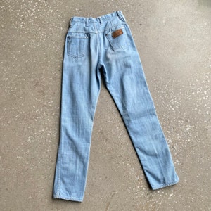 Vintage Tapered Leg Wrangler Jeans / Vintage 70s Wrangler Jeans / Light Wash Womens Jeans / Vintage Womens Wrangler Jeans XS image 7