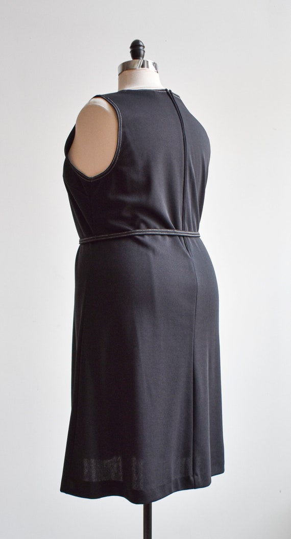 1970s Black Shirt Dress with Belt - image 9