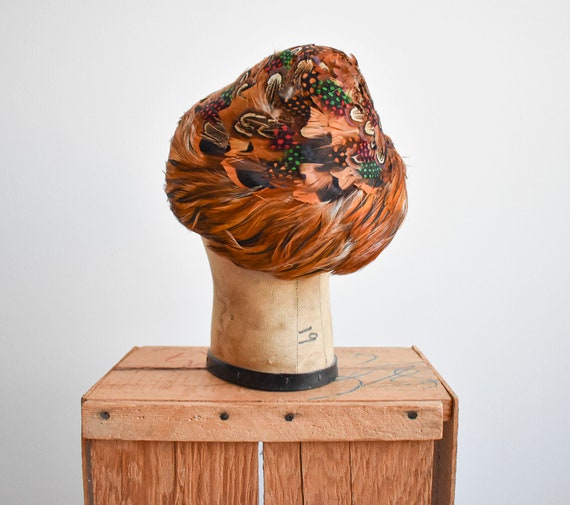 1950s Pheasant Feather Hat - image 5