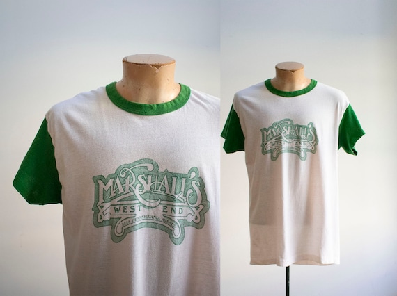 Vintage Ringer Tshirt / Vintage 1970s Marshalls Ts