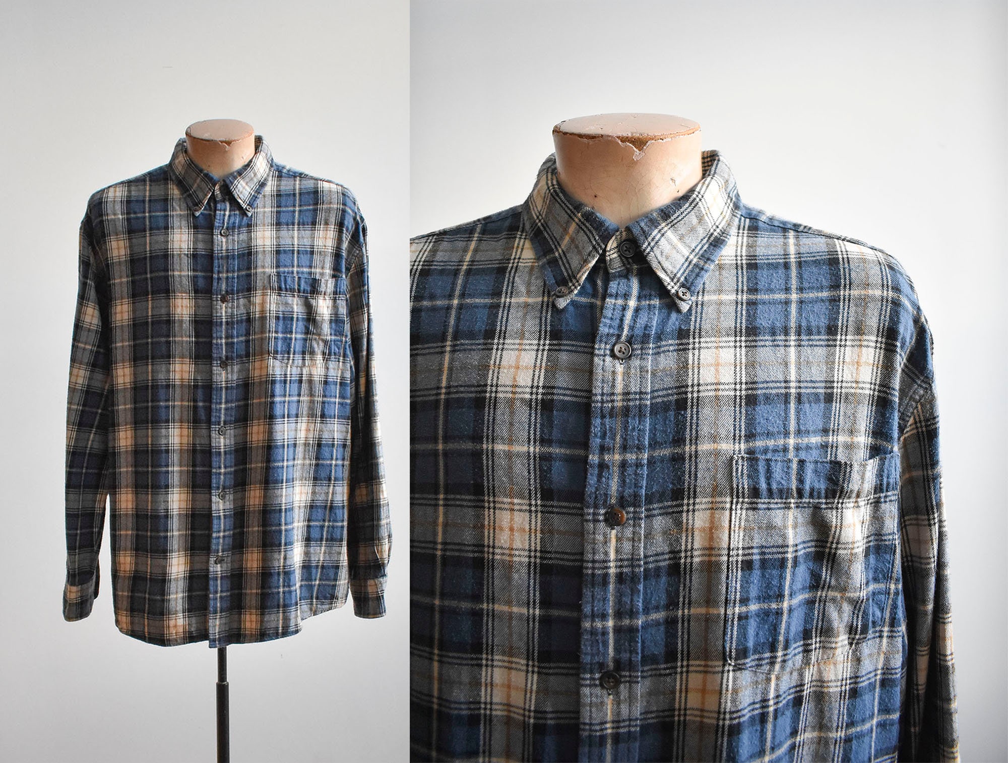 Vintage St. Johns Bay Plaid Flannel 