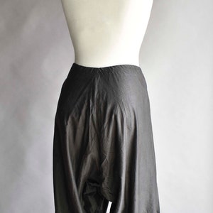 Victorian Black Cotton Bloomers / Vintage Black Bloomers / Victorian Bloomers Large / Black Antique Undergarment / Antique Black Bloomers image 7