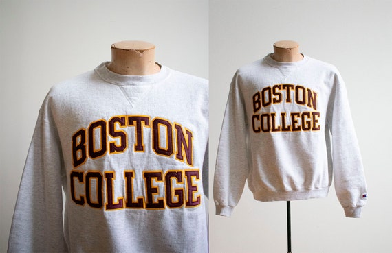 Vintage 1990s Boston College Pullover / Boston Col