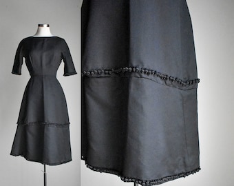 1950s Black Formal Cocktail Dress