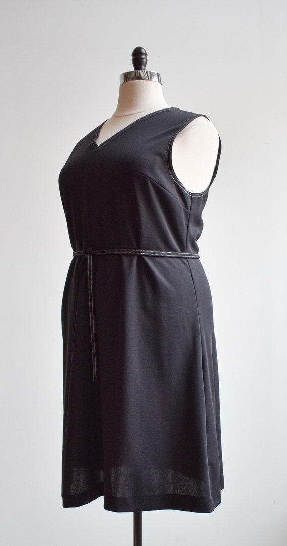 1970s Black Shirt Dress with Belt - image 6