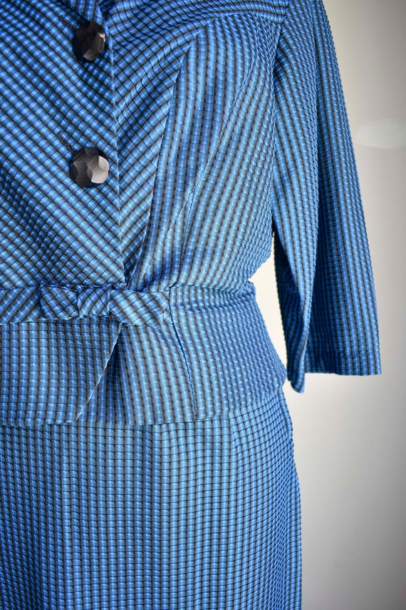 1950s Blue & Black 2pc Outfit / 1950s Jacket and … - image 5