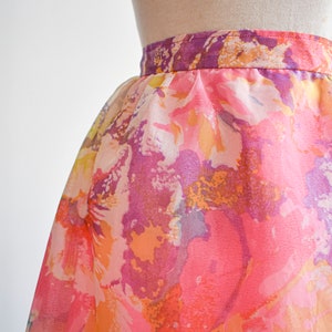 1950s Pink Floral Skirt image 3