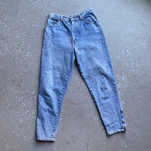 Vintage 90s Jeans / Bonjour Jeans Small / Vintage High Waisted Jeans / Vintage Stone Washed Jeans / Vintage Light Wash Denim Jeans 28 Waist image 1