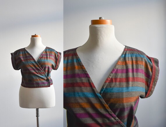 Vintage Striped Cotton Top