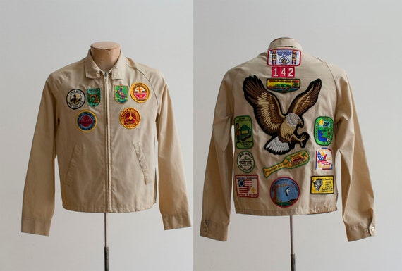 Tan 1970s Boy Scouts of America Jacket / Boy Scout