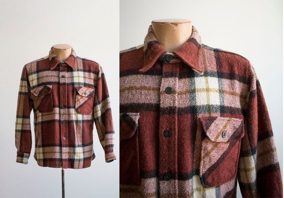 Vintage Brown and Black Plaid Flannel / Vintage 19