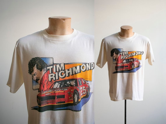 Vintage 1980s Tim Richmond Tshirt / Vintage Car Ra